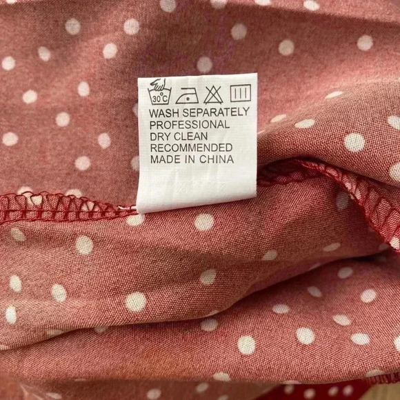 🆕Boho Trendy Floral Blooming Wine Abstract Dot Smocked A-Line Dress S🆕 - Picture 11 of 12